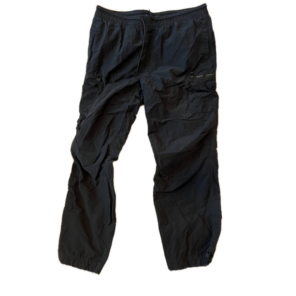 Aero Black Thin Cargo Pants Mens L